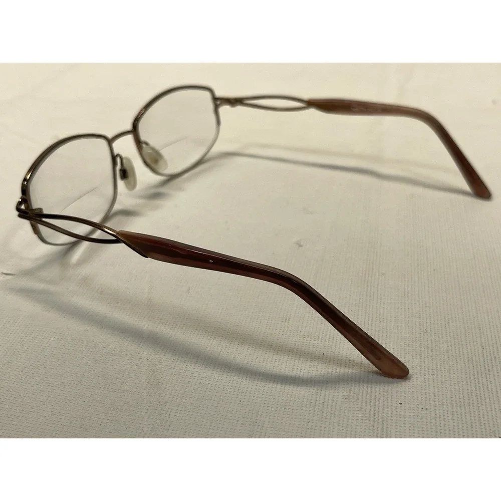 Sophia‎ Loren M210 Eyeglasses Brown Metal Rectangular 118 Frames Only Glasses